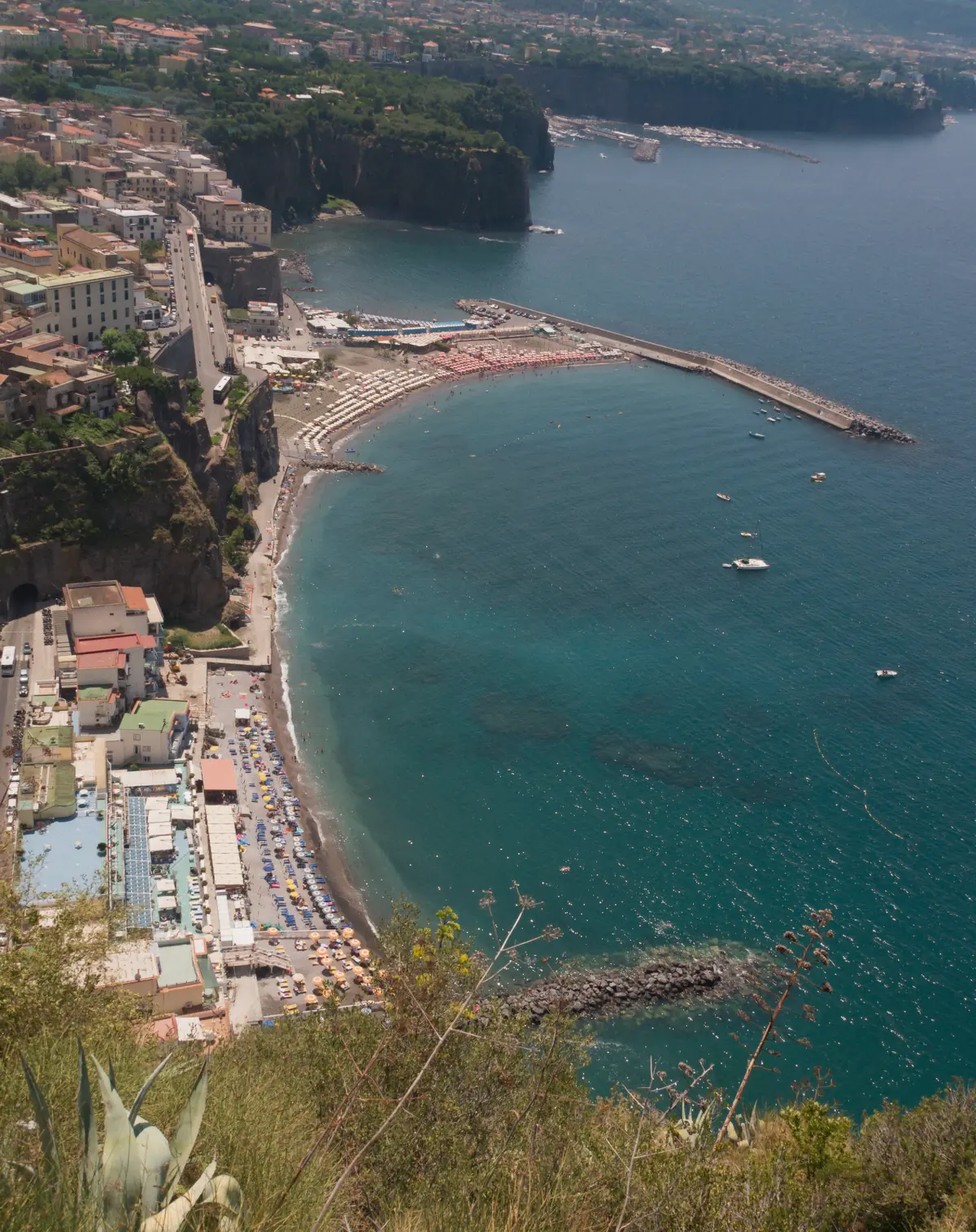 The Sorrento coast on the Gulf of Naples, the other direction of the Circumvesuviana line to Pompeii